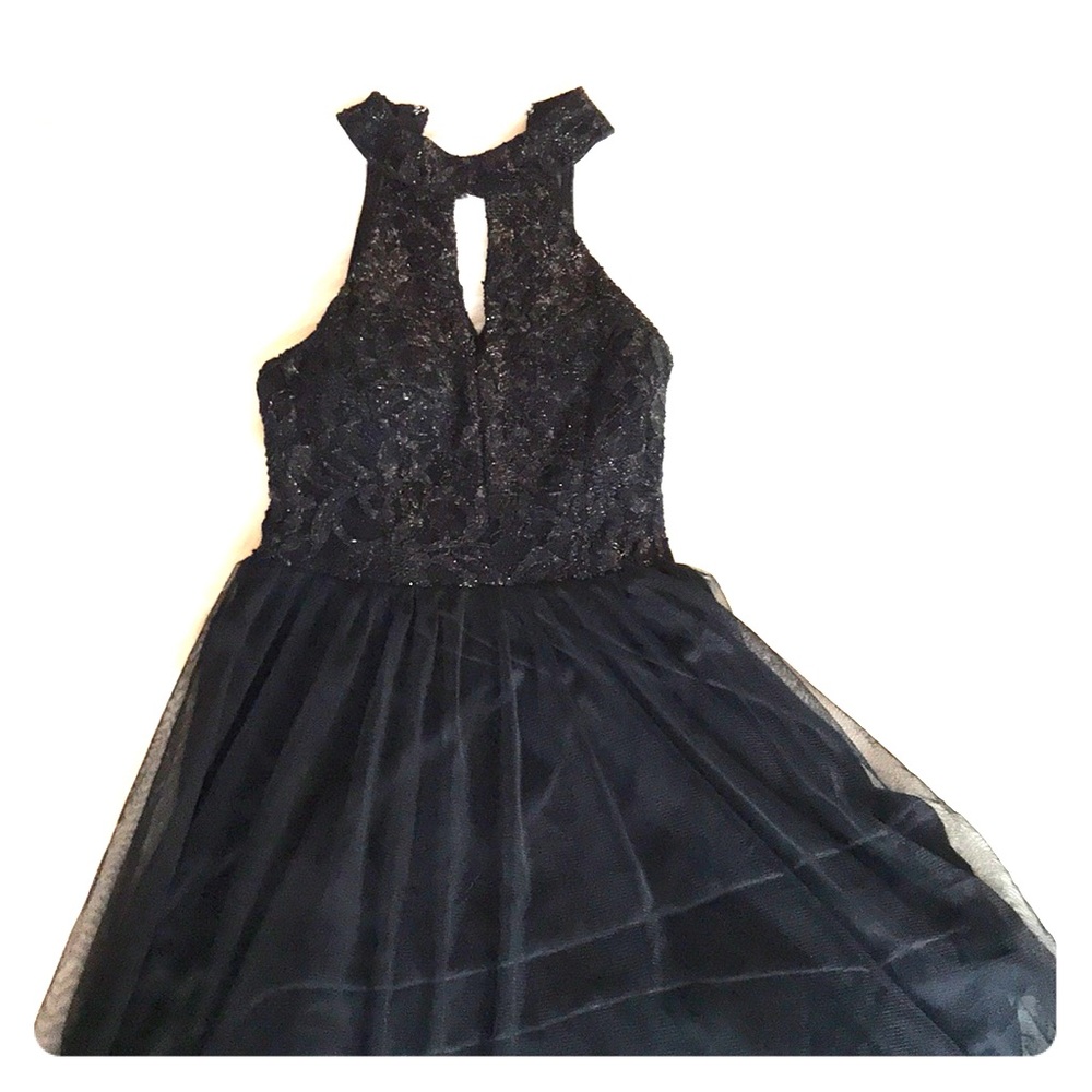 Black and gold dress